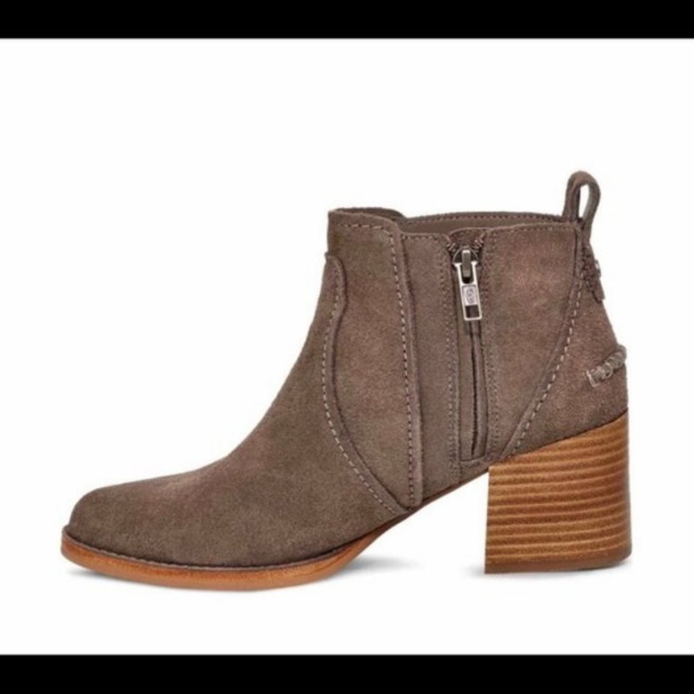 UGG Leahy Suede Ankle Boot, BROWN Size 12, NWT - Picture 7 of 14